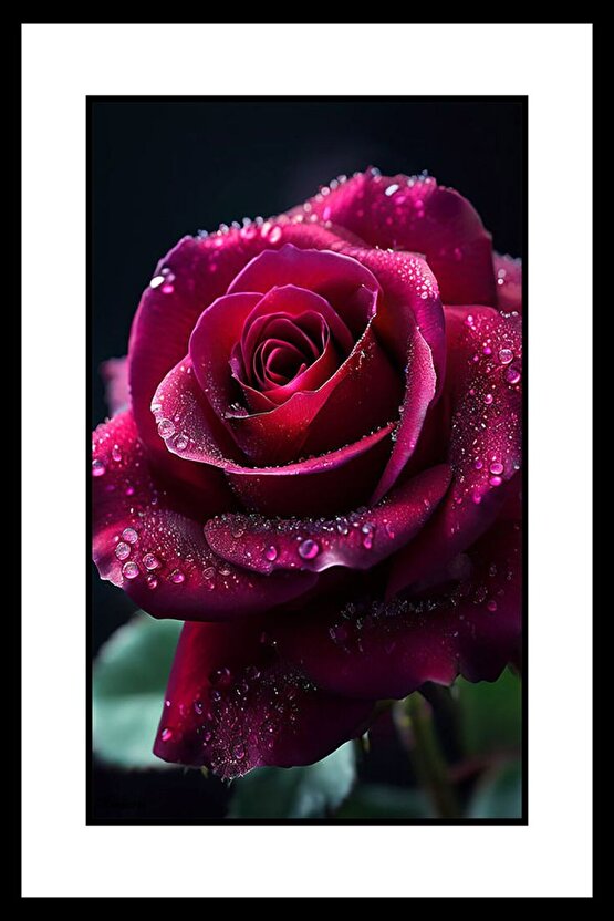 Tek Gül Digital Art ( ÇERÇEVESİZ - ÇERÇEVE YOKTUR ) ( ULTRA HD ) FOLYO AFİŞ - POSTER