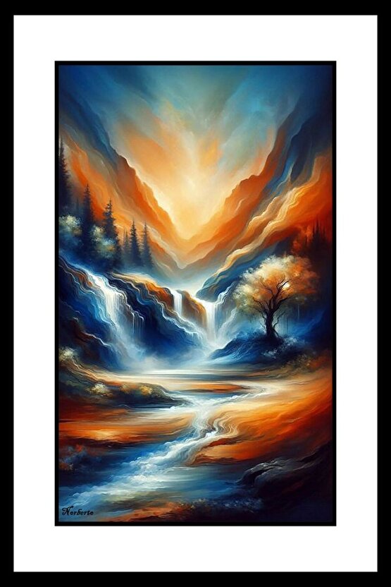 Çizim Manzara Digital Art ( ÇERÇEVESİZ - ÇERÇEVE YOKTUR ) ( ULTRA HD ) FOLYO AFİŞ - POSTER