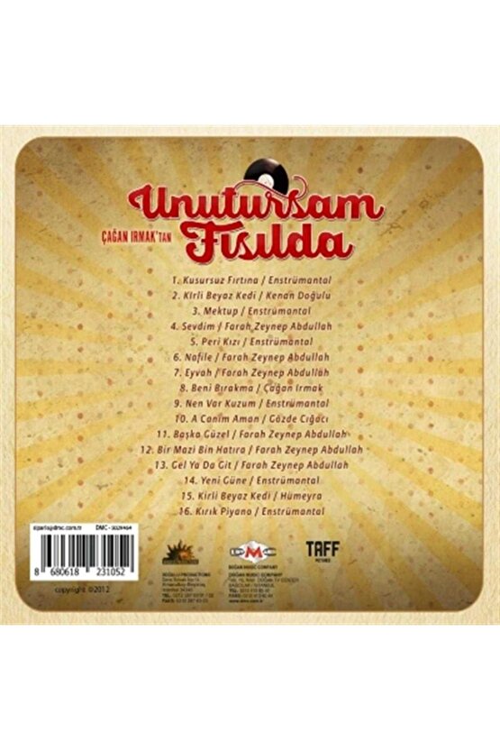 Unutursam Fısılda - Film Müzikleri ( CD ) Ambalajında