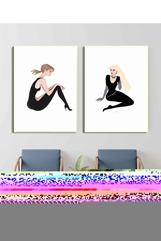 Matisse - Sanat - Soyut - Doğa - Ev - Yaşam ( 2 Li Çerçevesiz ) Poster - Afiş - Tablo NNHT677