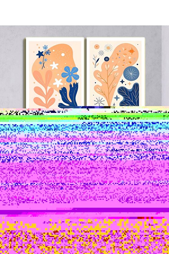 Matisse - Sanat - Soyut - Doğa - Ev - Yaşam ( 2 Li Çerçevesiz ) Poster - Afiş - Tablo NNHT571