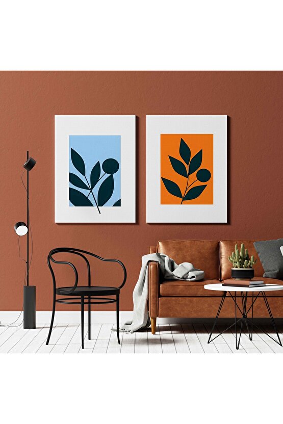 Matisse - Sanat - Soyut - Doğa - Ev - Yaşam ( 2 Li Çerçevesiz ) Poster - Afiş - Tablo NNHT390