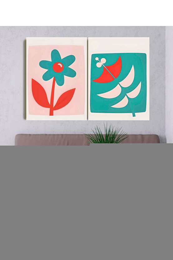 Matisse - Sanat - Soyut - Doğa - Ev - Yaşam ( 2 Li Çerçevesiz ) Poster - Afiş - Tablo NNHT566