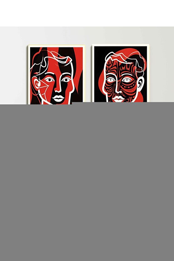 Matisse - Sanat - Soyut - Doğa - Ev - Yaşam ( 2 Li Çerçevesiz ) Poster - Afiş - Tablo NNHT355