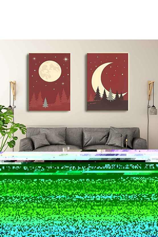 Matisse - Sanat - Soyut - Doğa - Ev - Yaşam ( 2 Li Çerçevesiz ) Poster - Afiş - Tablo NNHT391