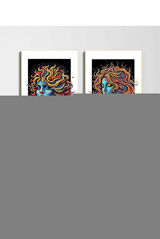 Matisse - Sanat - Soyut - Doğa - Ev - Yaşam ( 2 Li Çerçevesiz ) Poster - Afiş - Tablo NNHT413