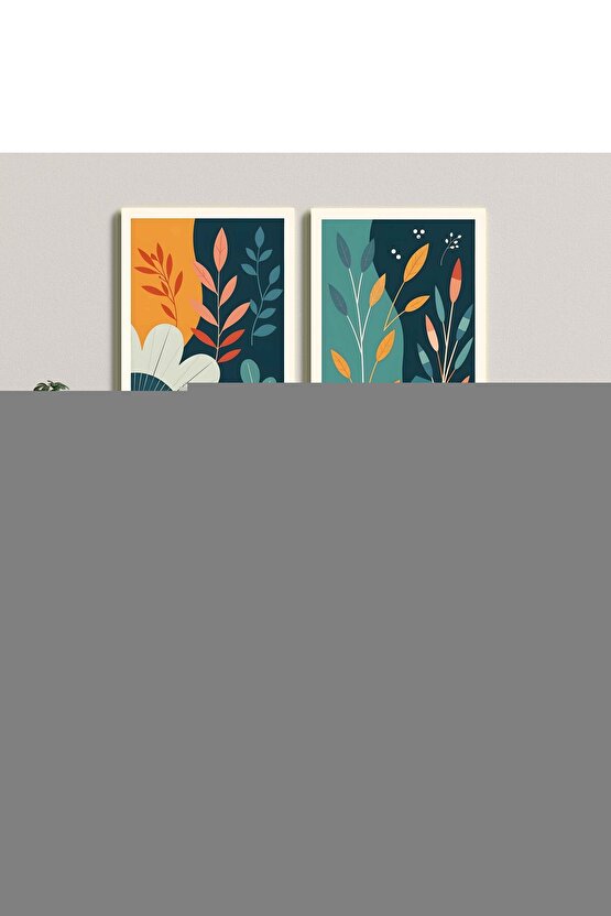 Matisse - Sanat - Soyut - Doğa - Ev - Yaşam ( 2 Li Çerçevesiz ) Poster - Afiş - Tablo NNHT343