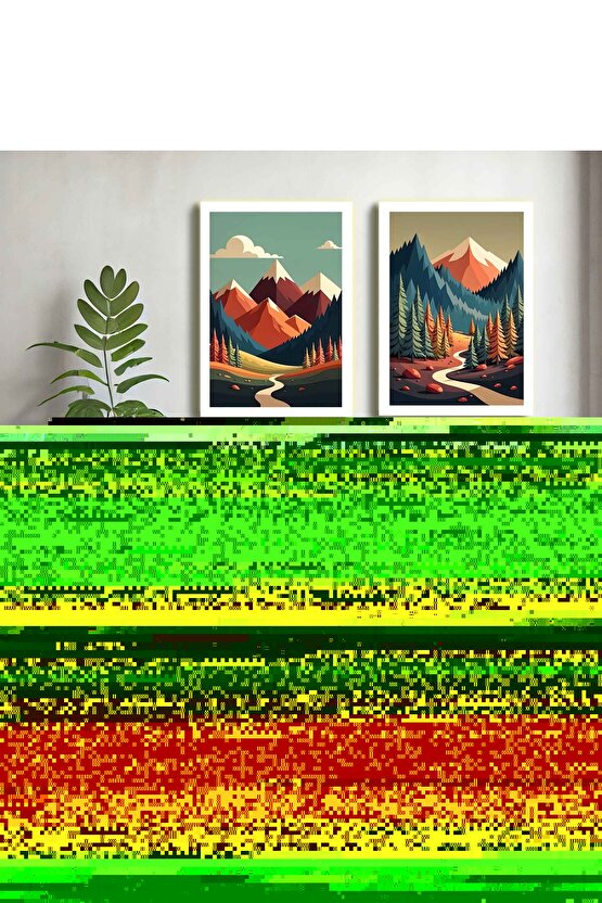 Matisse - Sanat - Soyut - Doğa - Ev - Yaşam ( 2 Li Çerçevesiz ) Poster - Afiş - Tablo NNHT287