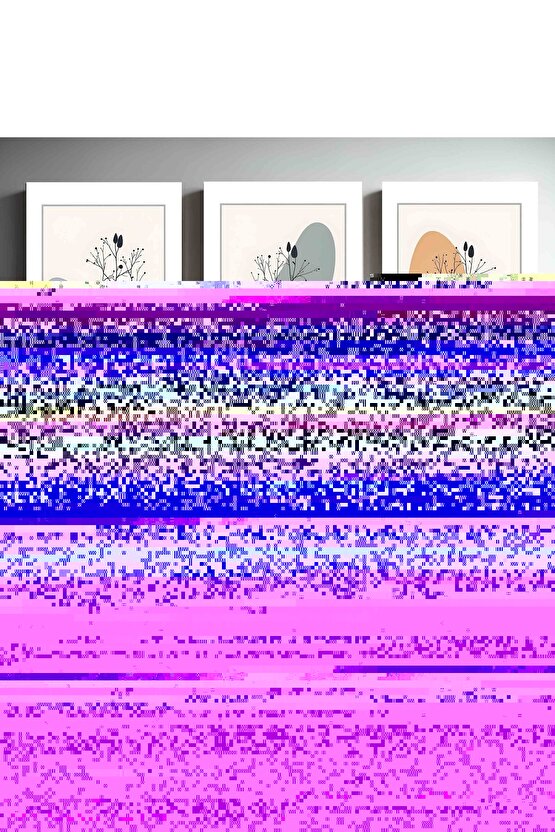 Matisse - Boho - Art Deco - Soyut - Doğa ( 3 lü Çerçevesiz ) Poster - Afiş - Tablo KR2C01137