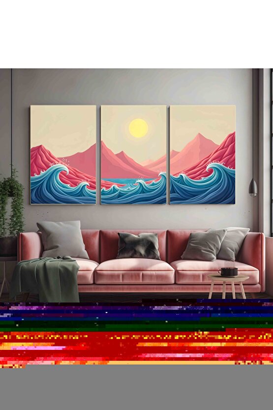 Matisse - Boho - Art Deco - Soyut - Doğa ( 3 lü Çerçevesiz ) Poster - Afiş - Tablo KR2C00935