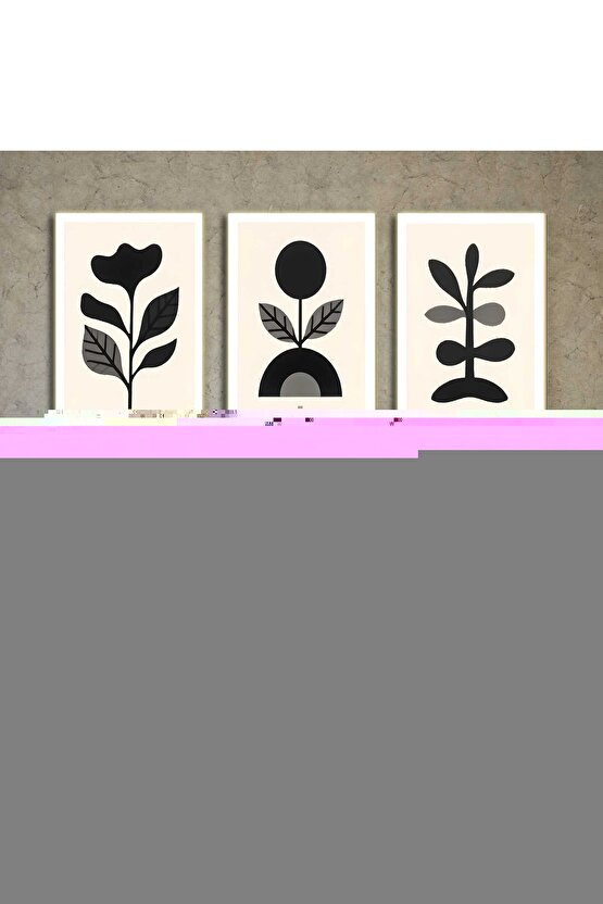 Matisse - Boho - Art Deco - Soyut - Doğa ( 3 lü Çerçevesiz ) Poster - Afiş - Tablo KR2C00139