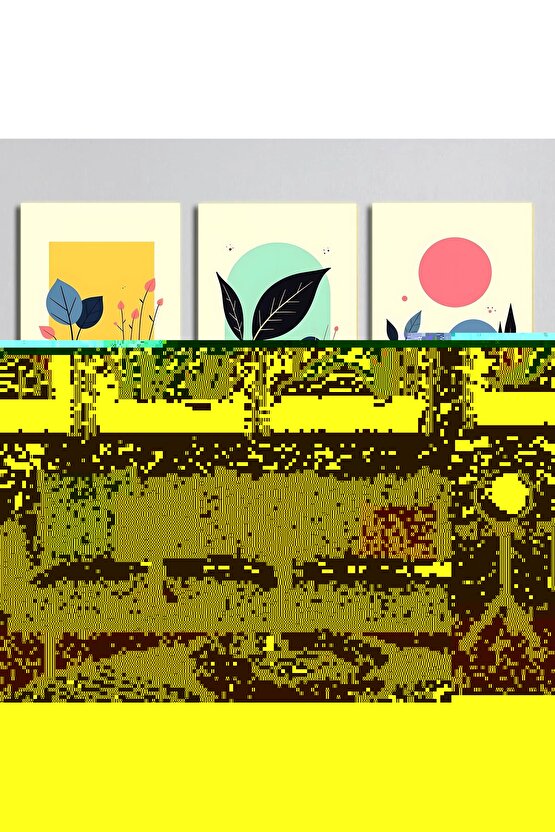 Matisse - Boho - Art Deco - Soyut - Doğa ( 3 lü Çerçevesiz ) Poster - Afiş - Tablo KR2C01271