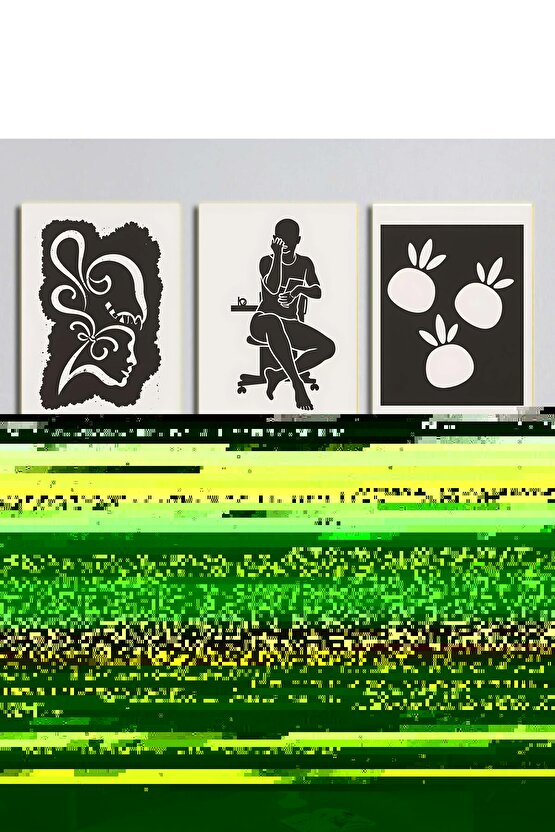 Matisse - Boho - Art Deco - Soyut - Doğa ( 3 lü Çerçevesiz ) Poster - Afiş - Tablo KR2C00704