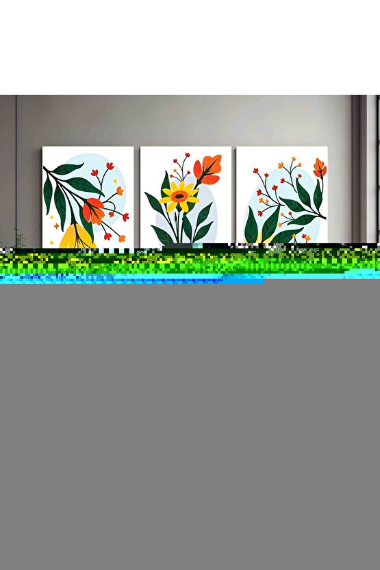 Matisse - Boho - Art Deco - Soyut - Doğa ( 3 lü Çerçevesiz ) Poster - Afiş - Tablo KR2C00153