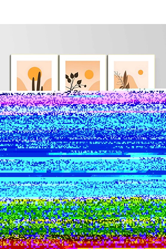 Matisse - Boho - Art Deco - Soyut - Doğa ( 3 lü Çerçevesiz ) Poster - Afiş - Tablo KR2C00881