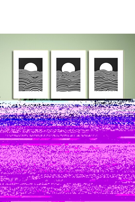 Matisse - Boho - Art Deco - Soyut - Doğa ( 3 lü Çerçevesiz ) Poster - Afiş - Tablo KR2C01169