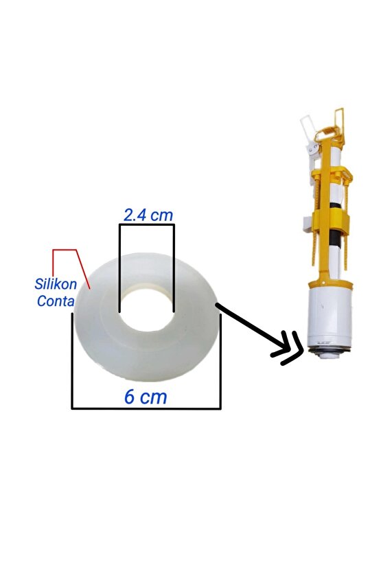 Serel Gömme Rezervuar İç Takım Silikon Boşaltma Contası