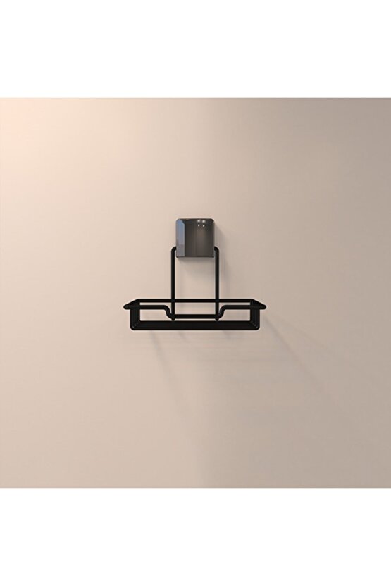 Decorev Süper Yapışkanlı Metal Yapıştırıcılı Siyah Tel Sabunlık Dc-5116