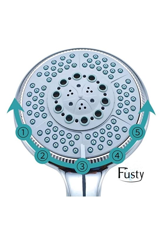 5 Fonksiyonlu El Duşu ve Büyük Duş Başlığı Seti, Konforlu Kullanım