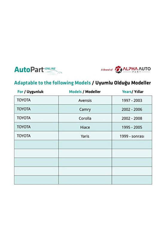 Toyota Avensis Camry Corolla Hiace Yaris için Çamurluk Tampon Klips - 50 Adet