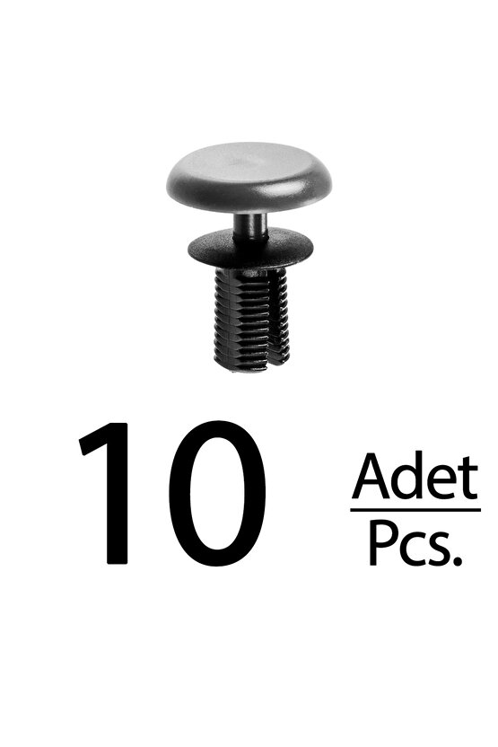 LADA SAMARA 2108 İç Panel Tespit Klips GRİ SİYAH - 10 Adet