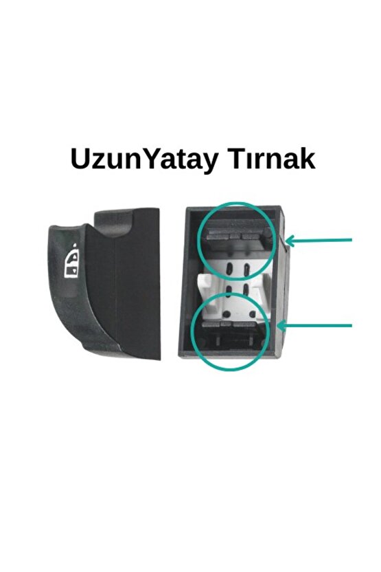 Renault Scenic, Laguna, Fluence, Latitute için Cam Açma Düğme Kapağı-Geniş Ayaklı