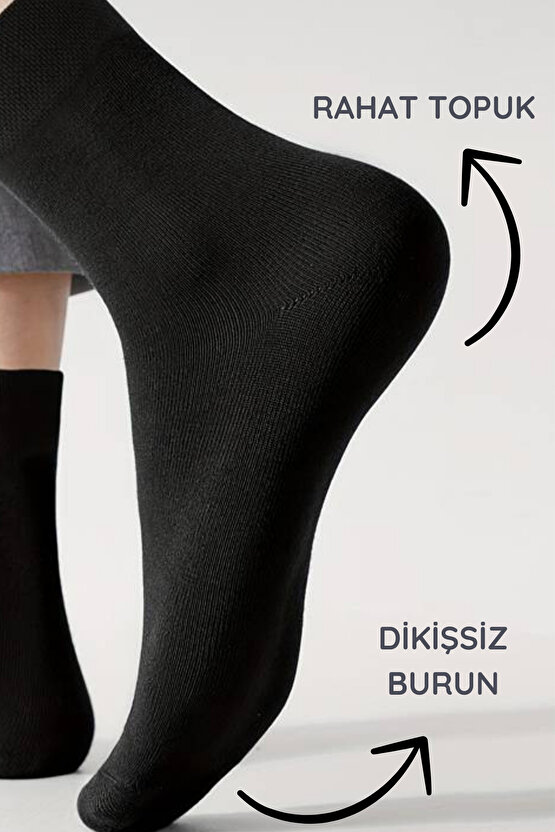 Erkek Yazlık Bambu Soket Uzun 8 Çift Karma Renkli Çorap