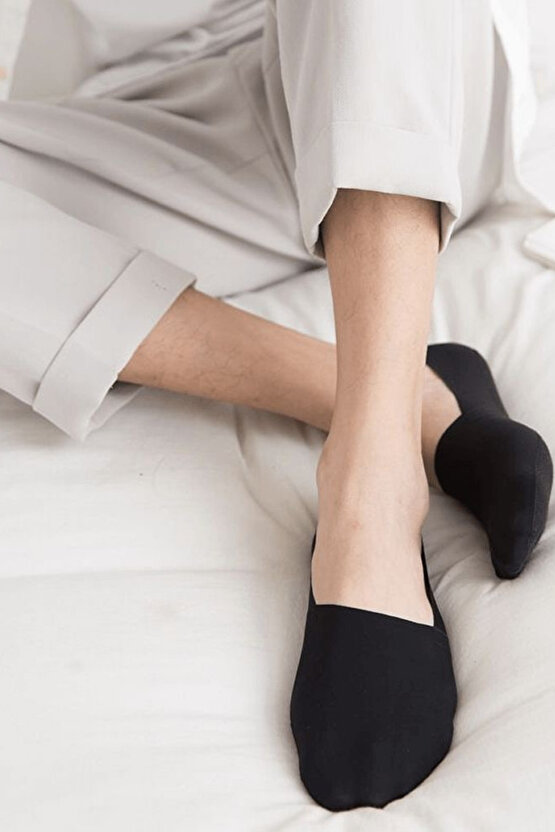 Kadın - Erkek Düz Desen (10LU PAKET - 10 ÇİFT) Pamuklu Terletmez Babet Çorap