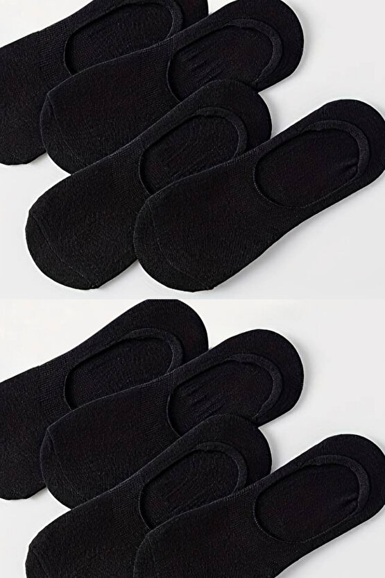 Kadın - Erkek Düz Desen (10LU PAKET - 10 ÇİFT) Pamuklu Terletmez Babet Çorap