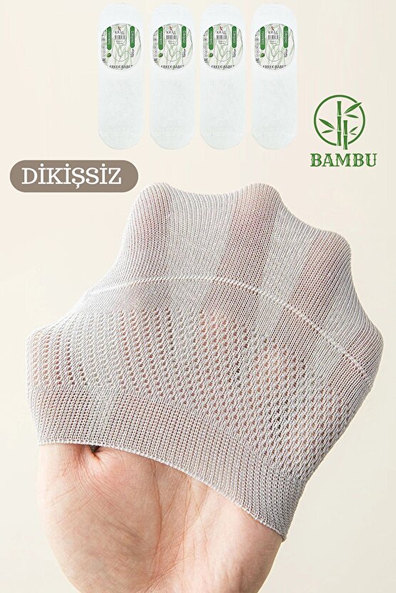 Erkek -  Bambu Babet Çorap Dikişsiz Parfümlü Silikonlu Erkek Babet Çorap
