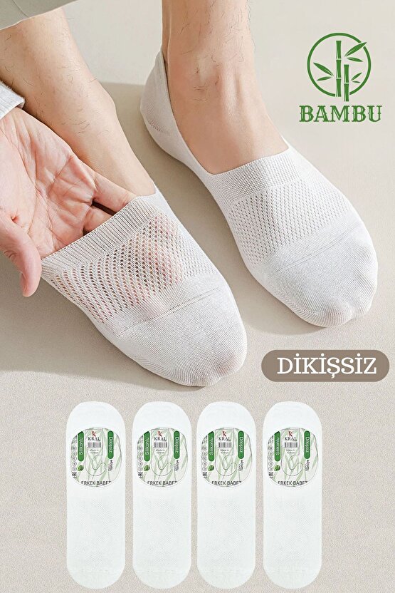 Erkek -  Bambu Babet Çorap Dikişsiz Parfümlü Silikonlu Erkek Babet Çorap