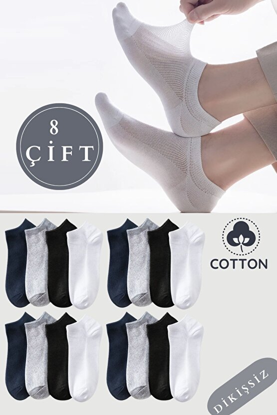 Erkek Çorap Pamuklu Extra Konforlu Ve Yumuşak File Vedili Çorap Seti 8 Çift