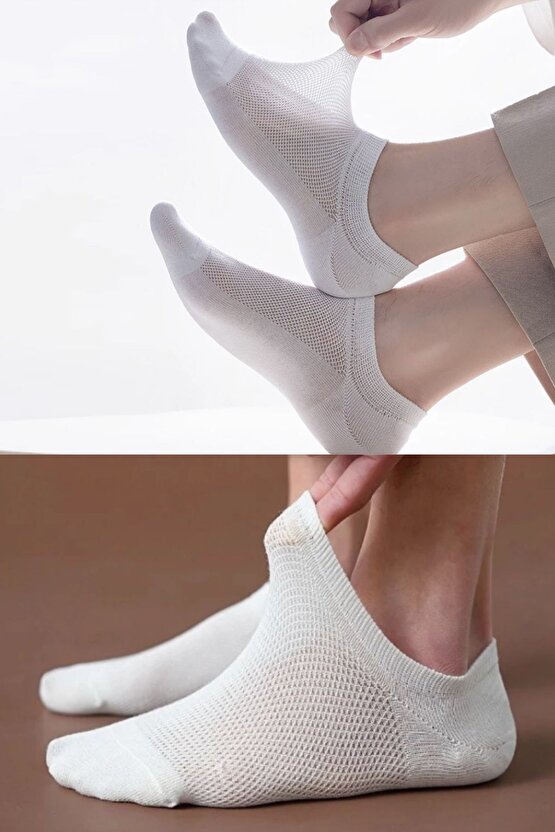 Erkek Çorap Pamuklu Extra Konforlu Ve Yumuşak File Vedili Çorap Seti 8 Çift