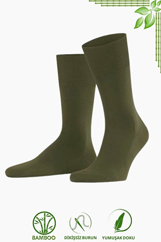Bambu Erkek Soket Düz Uzun Çorap Klasik Yazlık Dikişsiz 3lü Premium Set