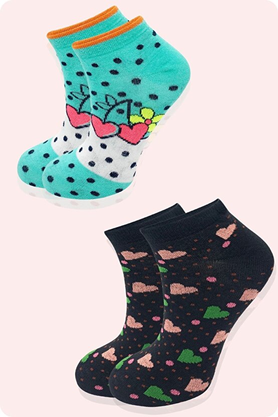 Yazlık Penye - Kadın Patik Çorap 8li (8 Adet) Parfümlü Desenli