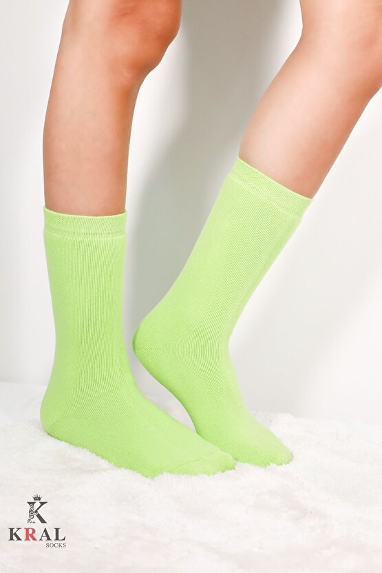 Termal Özellikli 2x Korumalı (3 ÇİFT) Kadın Soft Renkli Kışlık Yün Havlu Çorap