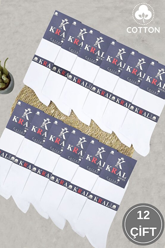 Kral 12li Yazlık Penye Erkek Orta Uzun Çorap Parfümlü