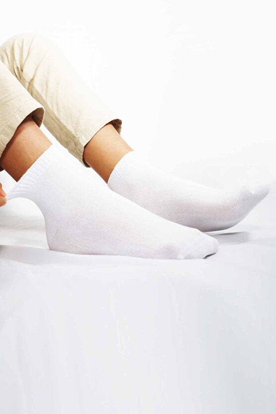 Erkek Bambu Çorap Patik Düz Desen (5 ÇİFT KUTULU) Dikişsiz Dokuma Parfümlü Kısa Çorap