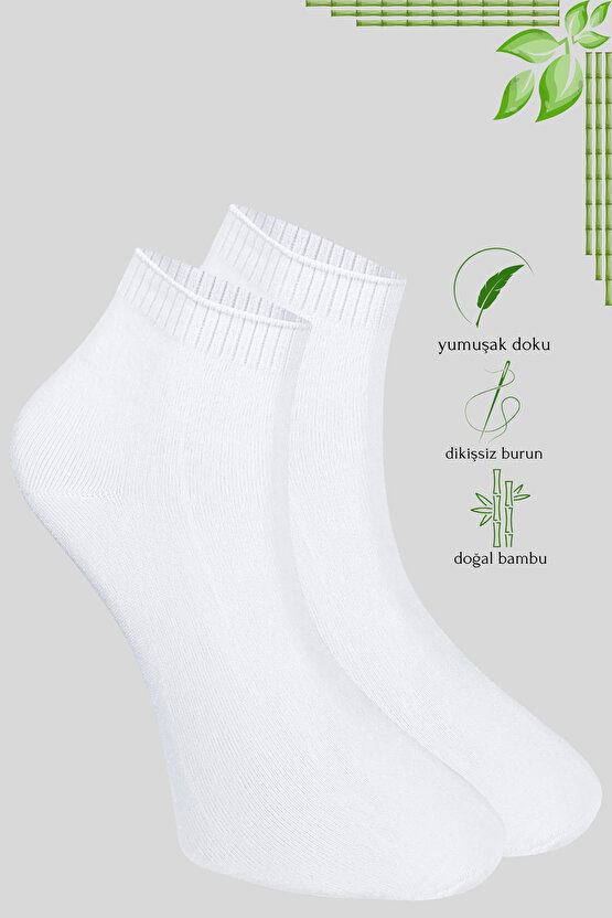 Erkek Çorap Bambu Patik Düz Desen (5 ÇİFT) Dikişsiz Hassas Dokuma Parfümlü Kısa Çorap