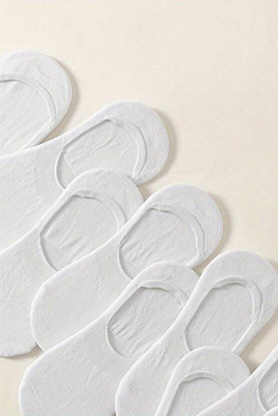 Kadın - Erkek Düz Desen (10LU PAKET - 10 ÇİFT) Pamuklu Terletmez Babet Çorap
