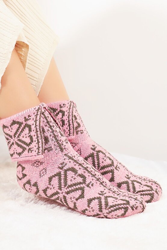 Otantik (5 ÇİFT) Yöresel Çorap Yün Örgü Dokuma (KARMA RENKLER)