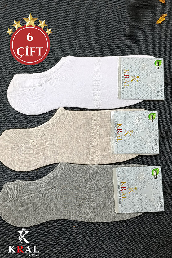 Erkek Snikers (6 ÇİFT) Bambu Dikişsiz Hassas Dokuma Terletmez Bambu Çorap