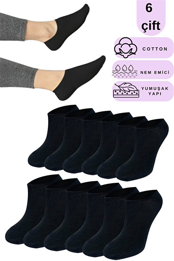 Kadın - Çorap Yeni Sezon (6 ÇİFT) Pamuklu Yazlık Terletmez Görünmez Çorap