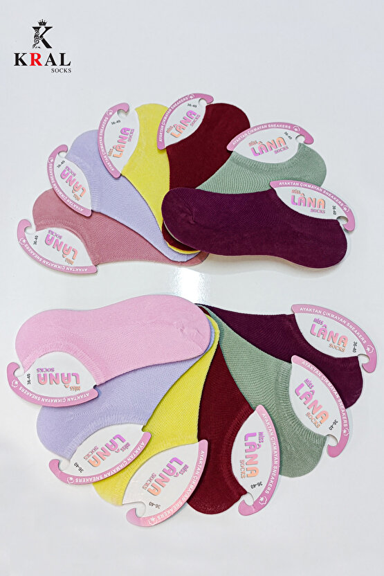 Kadın - Erkek Düz Desen (6 ÇİFT) Snikers Pamuklu (36-40 BEDEN) Terletmez Çorap