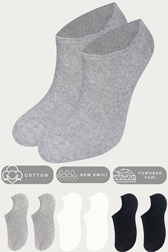 Kadın - Çorap Yeni Sezon (6 ÇİFT) Pamuklu Yazlık Terletmez Görünmez Çorap