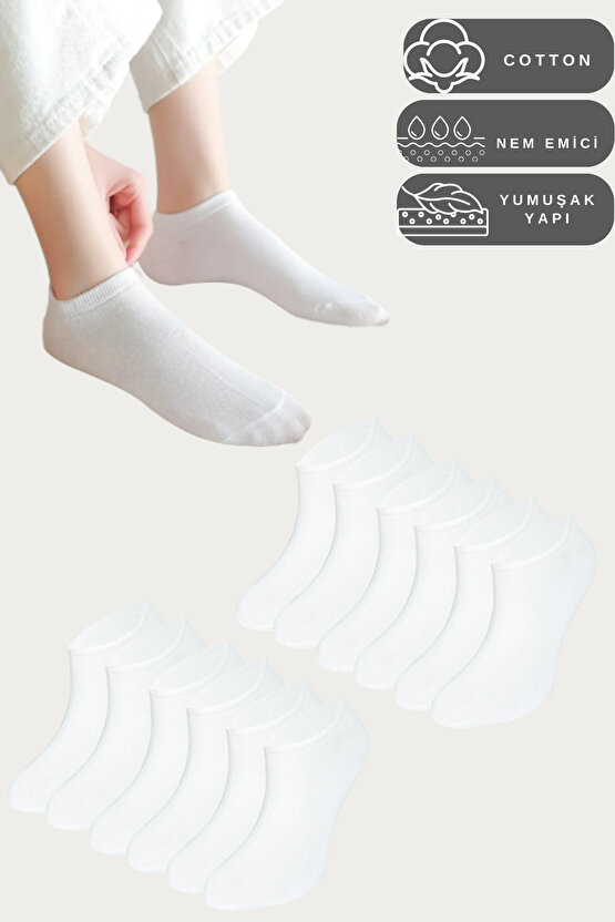 Kadın - Çorap Yeni Sezon (6 ÇİFT) Pamuklu Yazlık Terletmez Görünmez Çorap