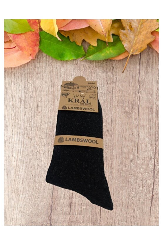 Erkek Çorabı Lambswoll (3 ADET) Termal Özellikli Kalın Uzun Çorap
