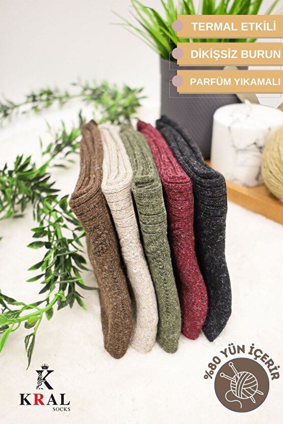 Kışlık Yün Çorap Lambswool (KUZU YÜNLÜ) Kadınlar Için Dikişsiz Termal