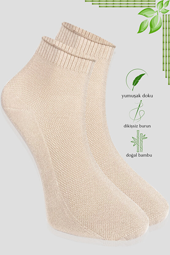 Erkek Çorap 6 Çift Her Mevsim (DİKİŞSİZ BAMBU) Kısa Patik Çorap