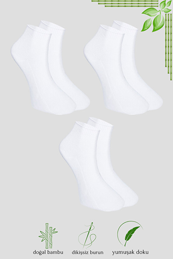 Erkek Çorap 6 Çift Her Mevsim (DİKİŞSİZ BAMBU) Kısa Patik Çorap